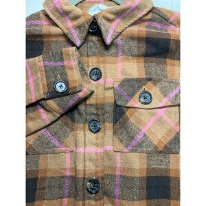 BB Dakota Steve Madden Women's Plaid Button-Up Shirt Shacket Jacket‎ M